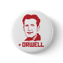 George Orwell Portrait Button