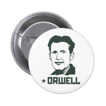 George Orwell Portrait Button