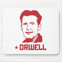 George Orwell Portrait Mousepad by strk3 George Orwell Portrait Mousepad