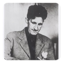 George Orwell Square Stickers