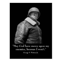 George Patton and Quote Post Card