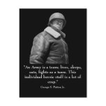 George Patton and Quote Postcard