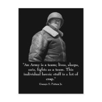 George Patton and Quote postcards by militarycards George Patton and Quote postcards