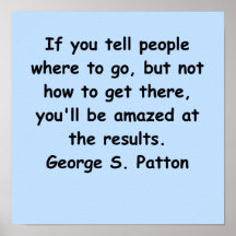 george s patton quote poster