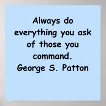 george s patton quote poster