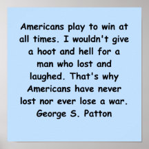 george s patton quote poster