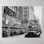 George S. Patton Waving at a Welcome Home Parade Poster
