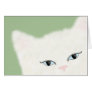 George the white cat Card