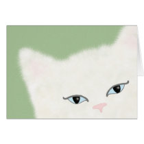 George the white cat Card