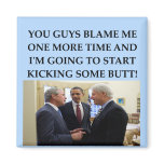 george w bush anti obama joke fridge magnet