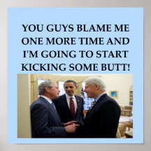 george w bush anti obama joke poster