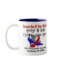 George W Bush Farewell Shoe Drive Coffee Mug