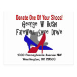 George W Bush Farewell Shoe Drive Post Card