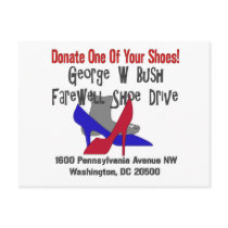 George W Bush Farewell Shoe Drive postcards
