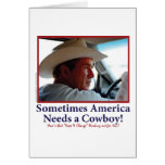 George W Bush in Cowboy Hat Greeting Cards
