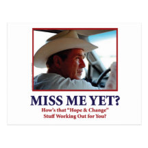 George W Bush - Miss Me Yet Post Card