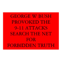 GEORGE W BUSH PROVOKED THE 9-11 ATTCKS posters