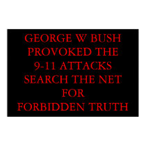 GEORGE W BUSH PROVOKED THE 9-11 ATTCKS posters