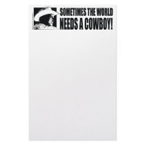 George W Bush - Sometimes the World Needs a Cowboy Stationery Design