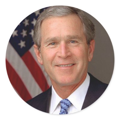 George W. Bush Runde Aufkleber von SpeakYourMind