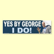 George W. Bush "Yes By George I Do!" sticker bumper stickers