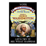 George Washington 1789 Election Poster (Dark) posters