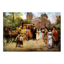 George Washington arriving at Christ Church Posters