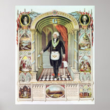 George Washington as a Freemason Posters