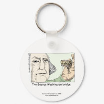 George Washington Bridge Funny Key Chain keychains by beardiethor123 George Washington Bridge Funny Key Chain keychains