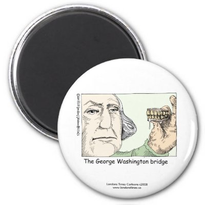 George Washington Bridge Funny Novelty Magnet by beardiethor123