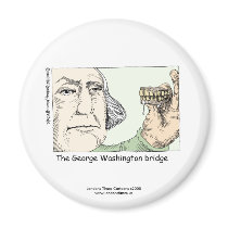 George Washington Bridge Funny Novelty Magnet by beardiethor123 George Washington Bridge Funny Novelty Magnet