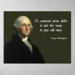 George Washington Debt Quote Print