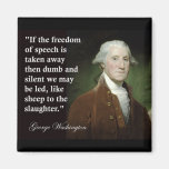 George Washington Freedom of Speech Quote Refrigerator Magnets