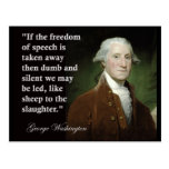George Washington Freedom of Speech Quote Postcard