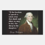 George Washington Freedom of Speech Quote Rectangular Sticker