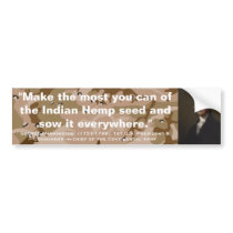 GEORGE WASHINGTON "Indian Hemp Seed" Bumper Stickers