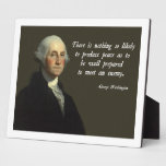 George Washington Military Display Plaque