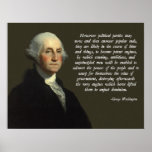 George Washington Political Parties Quote Poster