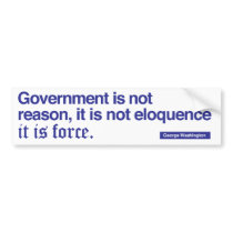 George Washington Quote / Blue on white Bumper Stickers