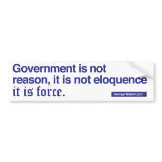 George Washington Quote / Blue on white Bumper Stickers