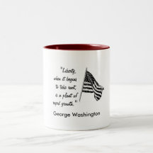 George Washington Quote "Liberty" Mug