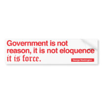 George Washington Quote / Red on white Bumper Stickers