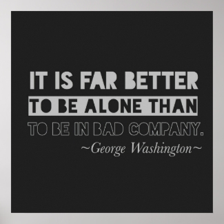 George Washington Quote Typography Black & Gray