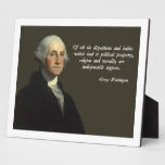 George Washington Religion and Morality Display Plaques