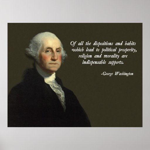 George Washington Religion and Morality Print
