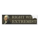 George Washington Right Wing Extremist bumper stickers