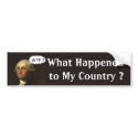 'George Washington Spinning in His Grave' bumper stickers by cowboyannie 'George Washington Spinning in His Grave' bumper stickers