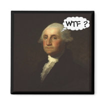 'George Washington Spinning in His Grave' Refrigerator Magnet