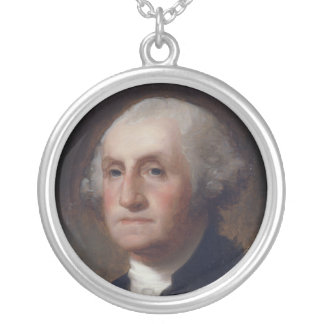 George Washington - Thomas Sulley (1820) Round Pendant Necklace - george_washington_thomas_sulley_1820_necklace-rc939d78c67be4b96b5222d1f48314d05_fkoez_8byvr_324