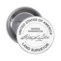 George Washington USA Land Surveyor Seal Pins